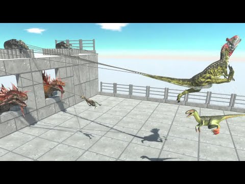 Hell T-Rex and Hell Spinosaurus Feeding - Animal Revolt Battle Simulator