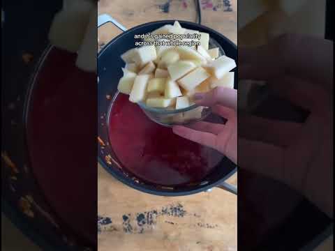 Borscht Soup from Ukraine. Find the full recipe in the comments. #borscht #ukraine #soup #beets