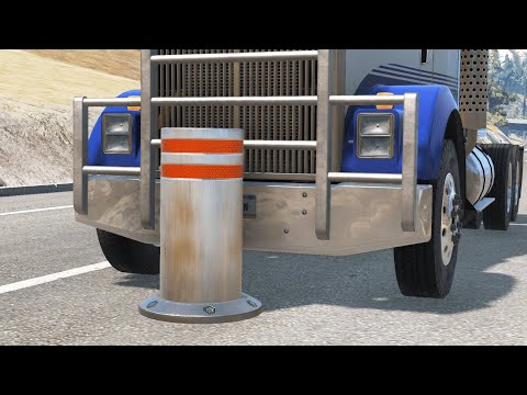 Cars vs Bollards #6 – BeamNG.Drive