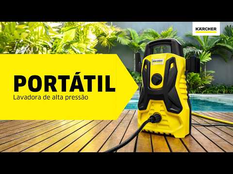 Lavadora de Alta Pressão Portátil 1500PSI 1400W 220V KARCHER-19943810 - Vídeo