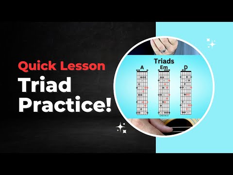 Using Triads to Create Melody on Guitar! Quick & Easy Demo Using a Simple Chord Progression A-Em-D-A