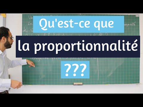 Qu'est-ce que la proportionnalité