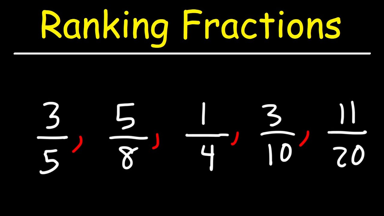 Ranking Fractions from Least to Greatest | GED Math