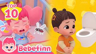 [TOP 10⭐️] Boo Boo Song, Poo Poo Song & Ten on a Mat｜Healthy Habit Songs｜Bebefinn Nursery Rhymes