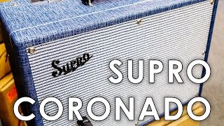 Video thumbnail for SUPRO 1690T Coronado 35 watt 2x10 Guitar Amp Combo by Coleman's Music