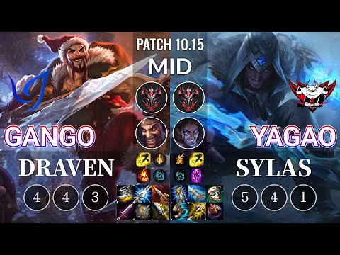 CGA Gango Draven vs JDG Yagao Sylas Mid - KR Patch 10.15