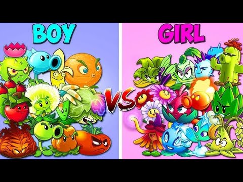 Team BOY VS GIRL VS UNKNOW Plants Who Will Win? - PvZ 2 Team Plant VS Team Plant