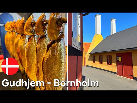 Sonne über Gudhjem auf der Felseninsel Bornholm im östlichsten Dänemark und mehr von Gudhjem Camping