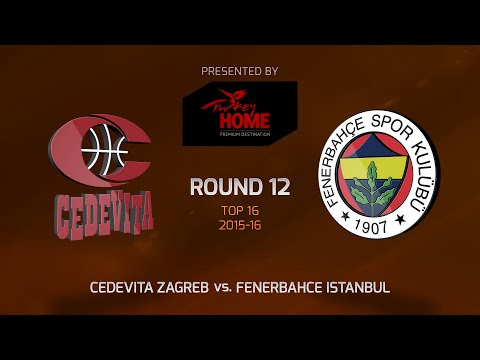 Highlights: Top 16, Round 12, Cedevita Zagreb 89-59 Fenerbahce Istanbul