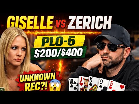$200/$400 5-Card PLO - Zerich vs Giselle54 (I messed up camera position!)