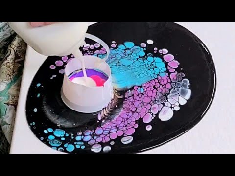 CRAZY CELLS easy open cup acrylic pour technique