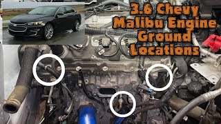 Chevy Malibu 3.6 engine ground locations￼