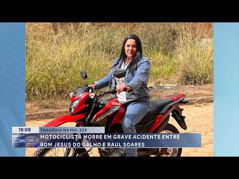 Tragédia na MG-329: Motociclista morre em acidente entre Bom Jesus e Raul Soares.