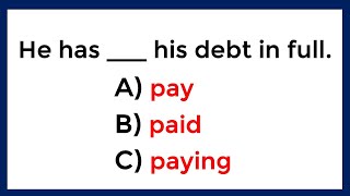 Mixed Grammar Test | Can You Beat 30/40? That’s Genius Level! #21