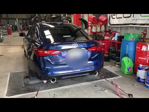 2021 Q50 Red Sport w/AMS Intakes, LDP, HX and Fast Intentions CBE Dyno - 441 WHP and 480 Torque.