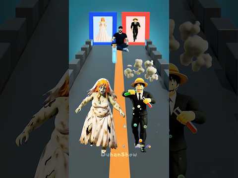 POV 🧠 Luffy and Nami in the Wedding Run! 129% #animation