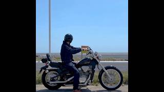スティード × LEVI'Sデニム × 海　#steed #steed400 #スティード400 #ツーリング #アメリカンバイク #マフラーサウンド #カスタム