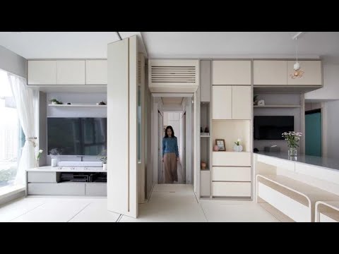 Tiny Apartment With An Innovative Storage System | Micro Studio Apartment Tour | Never Too Small