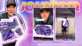 Making Spin Art On A Square Canvas! #shorts #spinart