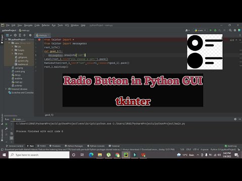 how to create a radio button in python GUI | Radio Button in tkinter GUI