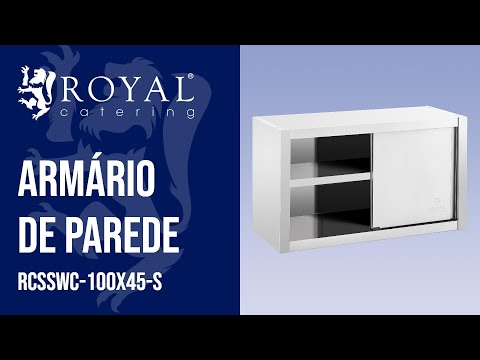 vídeo - Armário de parede - aço inoxidável - 100 x 45 x 60 cm