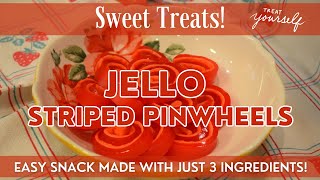 Jello Striped Pinwheels | Easy Treat, Snack or Side Dish Recipe - Using Only 3 Ingredients!