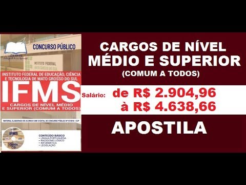 Apostila Concurso IFMS MS 2018 Cargos de Nível Médio e Superior - Conteúdo Comum a Todos