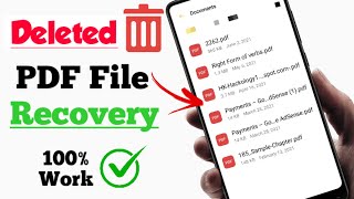 How to Recover Deleted PDF Files on Android 2024 || Deleted PDF Files Recovery