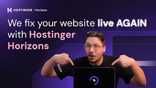 🔴 We fix your website live AGAIN with Hostinger Horizons