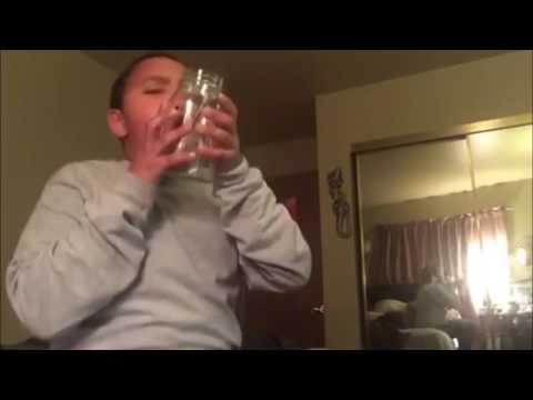 Kid actually breaks glass with his voice
