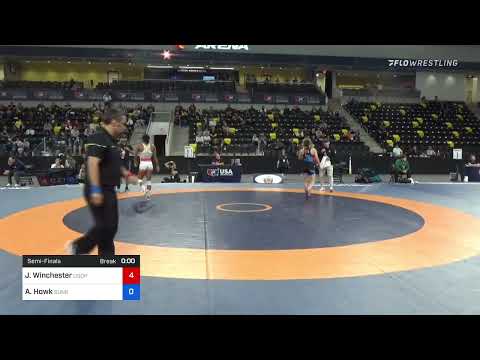55 Kg Semifinal - Jacarra Winchester, USOP - TMWC Vs Alisha Howk, Sunkist Kids Wrestling Club