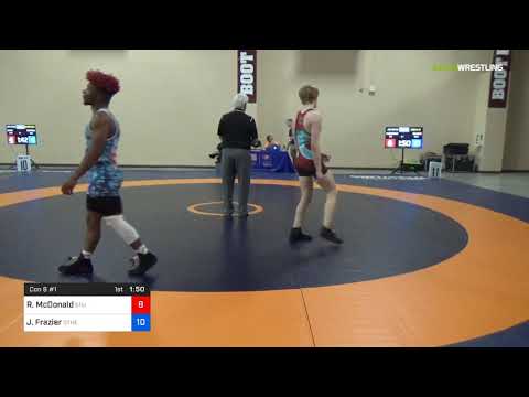2018 Marine Corps US Open/UWW Junior Greco Roman 63 Con 8 #1 - Randy McDonald (SFU) Vs. Jakee Fraz