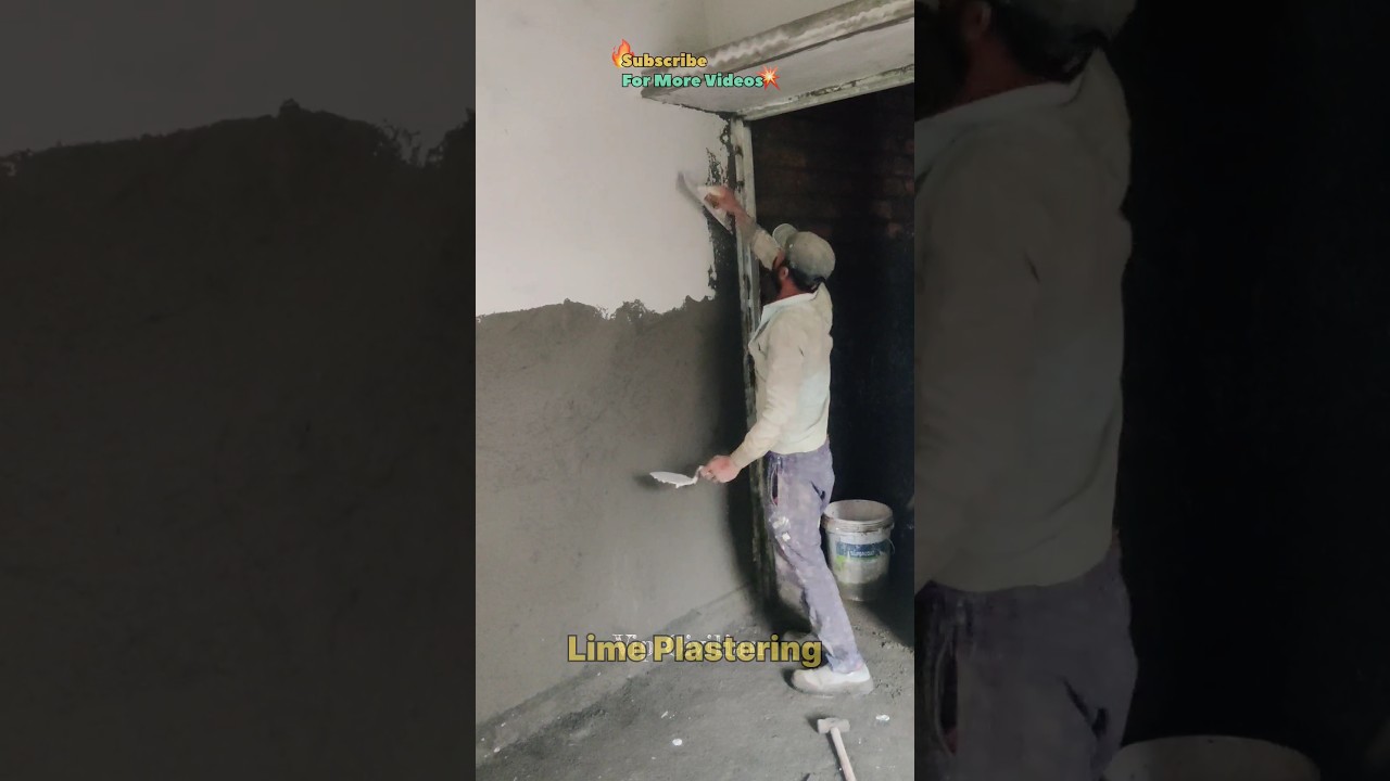 😱How to apply lime Plastering for wall | Lime Plastering | सागवळ#short #art #1k #shorts #vipcivilian