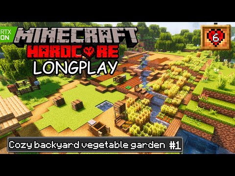 Insane! Crazy Minecraft Hardcore Longplay - Epic Garden Creation!