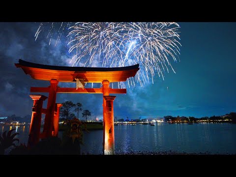 EPCOT FOREVER Fireworks Show from the Japan Pavilion | 4K