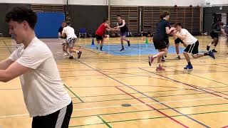 Fysisk session med Tommaso Mazzilis på Future Camp i Stenhus Basketball College 