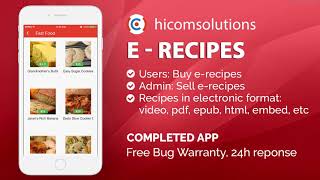 iOS Demo - E-Recipes: sell your online recipes, Script, Source Code for Sale