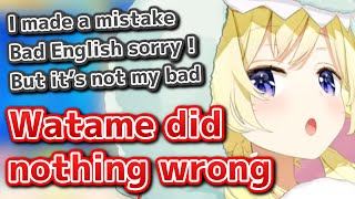 Watame Pulls Out the “Watame Did Nothing Wrong” in English【Hololive】