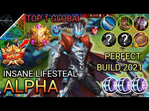 Alpha Perfect SAVAGE!!  ALPHA BEST BUILD IN 2021 | TOP GLOBAL ALPHA  | MOBILE LEGENDS