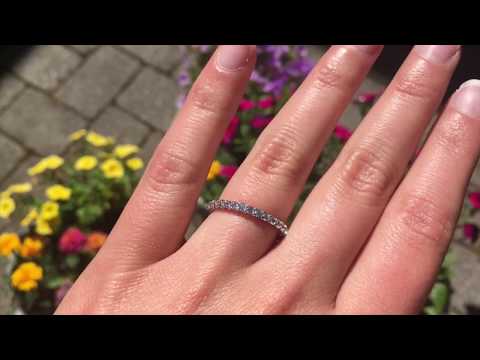 Stackable 2.2mm Double Shared Prong Eternity Ring - TwoBirch TB-ETR-0004-WG-L