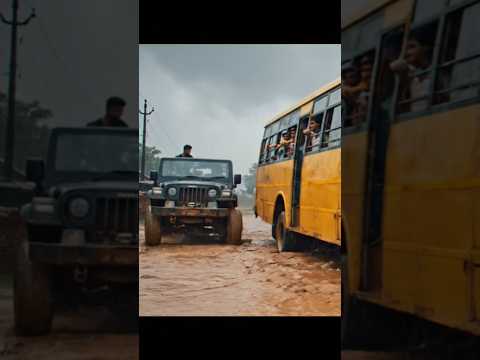 Thar Saves the Day! 🛻💪 Bus Full of People Rescued from Deep Mud! 😱🔥