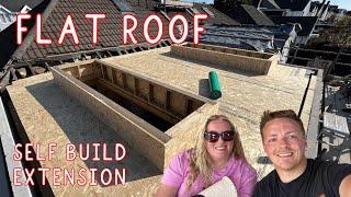 Installing OSB to the Flat Roof- Self Build Project - An Extension with a Flat Roof - UK