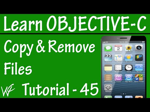 Free Objective C Programming Tutorial for Beginners 45 - Copy and Remove Files in Objective C