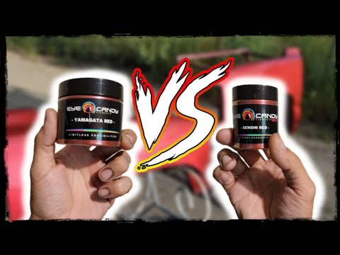 Let's Spray - "Yamagata" and "Senshi" Red Pearls over Black