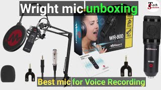 Video thumbnail for Wright WR 800 condenser microphone full kit unboxing and review Setup and audio test | by Tech Solution