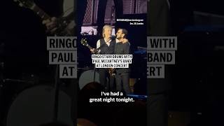 Ringo Starr drums with Paul McCartney&#39;s band at London concert