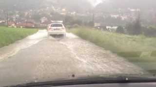 preview picture of video 'Orage et inondation à Couvet'