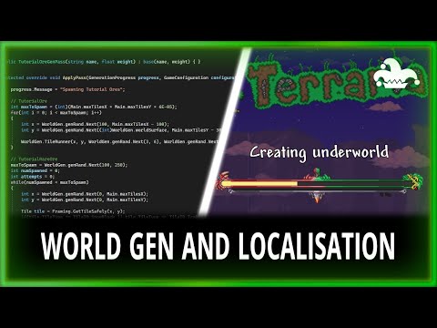 WORLD GENERATION AND LOCALISATION  - HOW TO MAKE A MOD - TMODLOADER 1.4 - 05