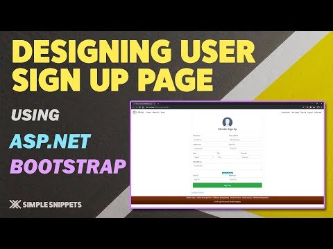 Designing User Sign Up Page in ASP NET with Bootstrap Styling | Member Registration Page in ASP NET