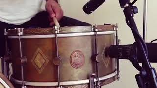 6.5x14 Raw Brass Snare with Full Dress Engraving.